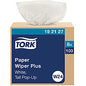 Tork(R) Multipurpose Paper Wiper, 1-Ply, White, 100 Wipes, 8 Boxes (192127)