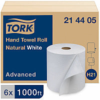 Tork(R) Advanced Hardwound Roll Paper Towels, White, 1000-ft., 6 Rolls (214405)
