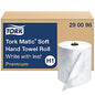 Tork(R) Soft Matic Hardwound Roll Paper Towels, 1-Ply, White, 6 Rolls (290096)