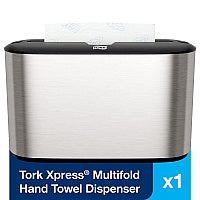 Tork(R) Xpress Countertop Multifold Hand Towel Dispenser, Stainless (302030)