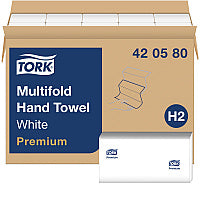 Tork(R) Premium Multifold Paper Towels, 1-Ply, White, 3000 Towels (420580)