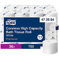 Tork(R) Coreless High Capacity Toilet Paper, 2-Ply, 750 Sheets, 36 Rolls (472884)