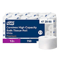 Tork(R) Coreless High Capacity Toilet Paper, 2-Ply, 750 Sheets, 12 Rolls (472885)