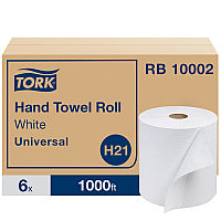 Tork(R) Universal Hardwound Roll Paper Towels, White, 1,000-ft., 6 Rolls (RB10002)