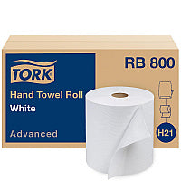 Tork(R) Advanced Hardwound Roll Paper Towels, White, 800-ft., 6 Rolls (RB800)