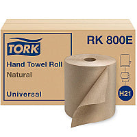 Tork(R) Universal Hardwound Roll Paper Towels, Brown, 800-ft., 6 Rolls (RK800E)