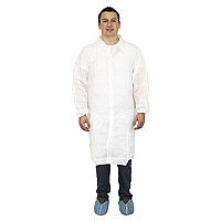 Safety Zone Polyproylene Lab Coat White 2xl, Case Of 30 (M1714-2X-E/W)