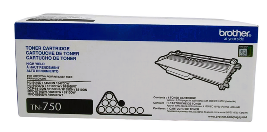 Brother TN-750 | Original Black High-Yield Toner Cartridge